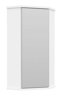 Зеркальный шкаф Misty Лилия угловой 34см белый